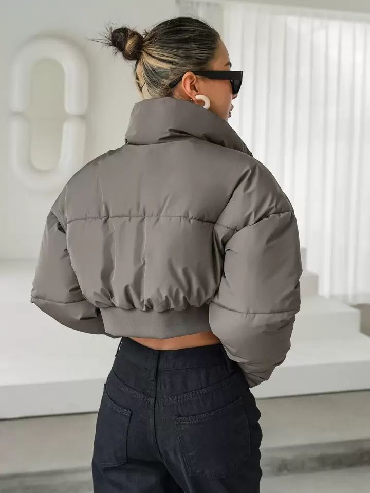 "Head-turner" Grey Puffer Jacket