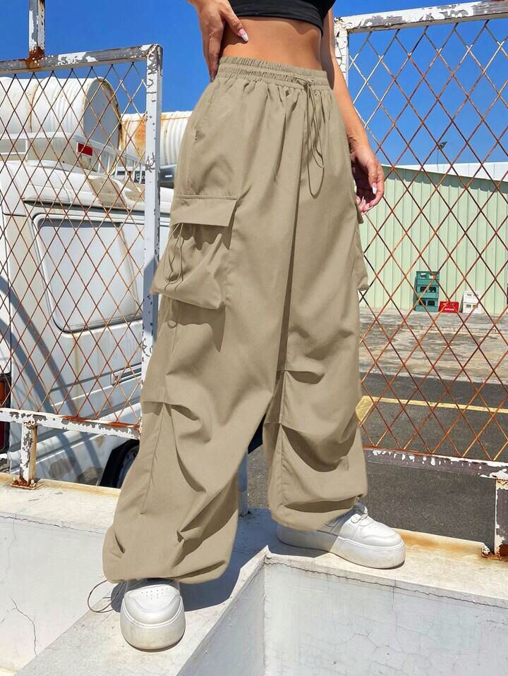 "Kylie" MultiPocket Beige Cargo Pant