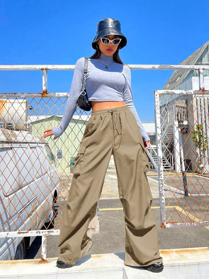 "Kylie" MultiPocket Beige Cargo Pant