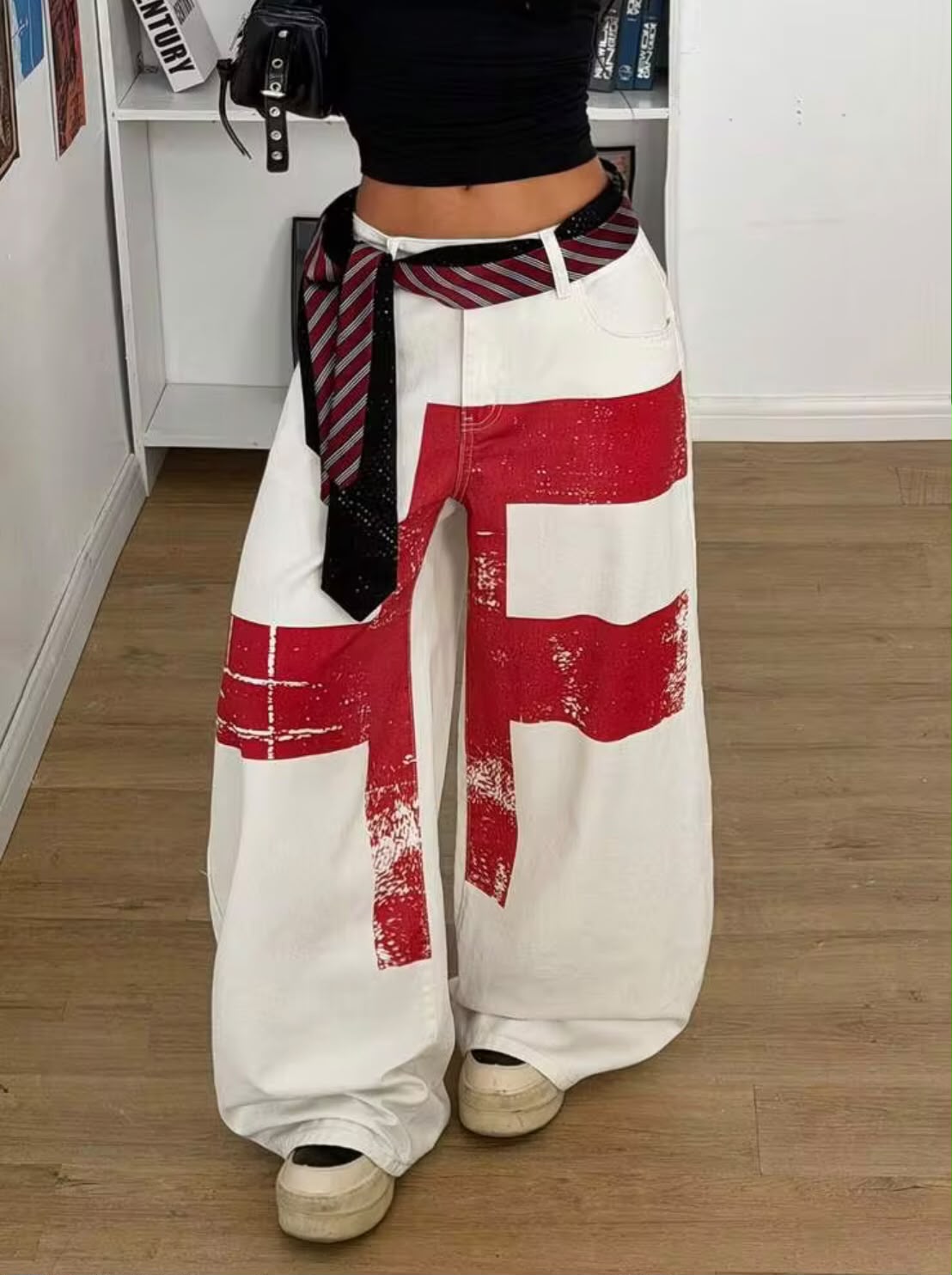 *Best Seller*HF Printed White Jeans