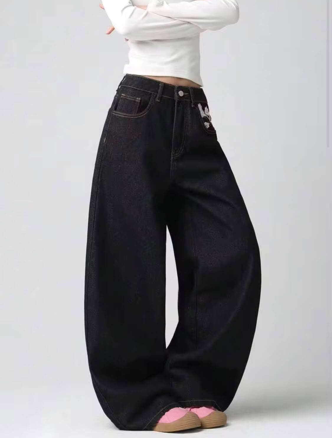 *Best Seller" Stars Printed Black Jeans