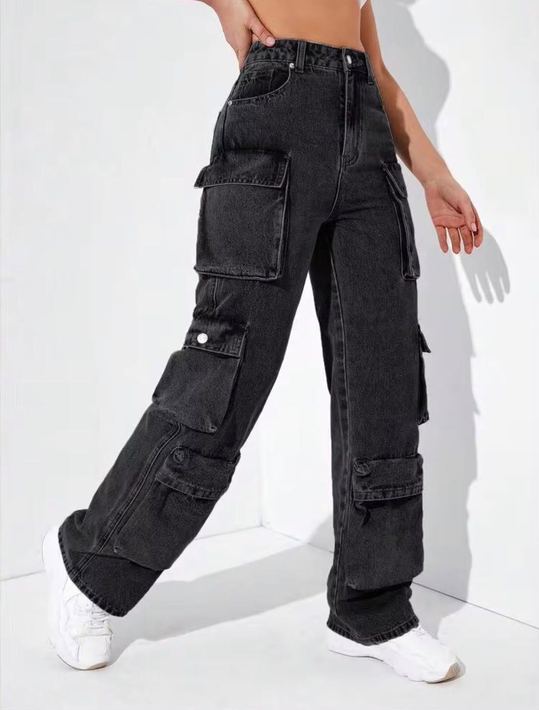 10 Pocket Black Cargo Pant