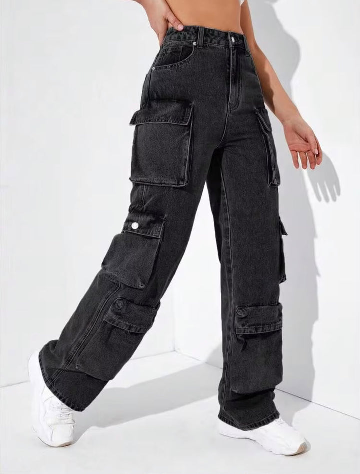 10 Pocket Black Cargo Pant