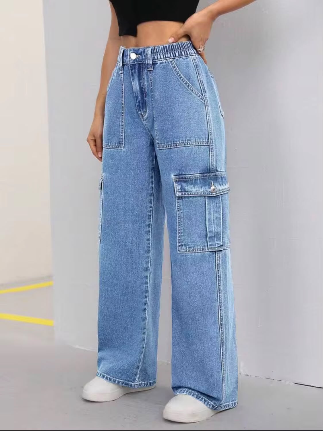 "Charisma" Multipocket Blue Cargo Pant