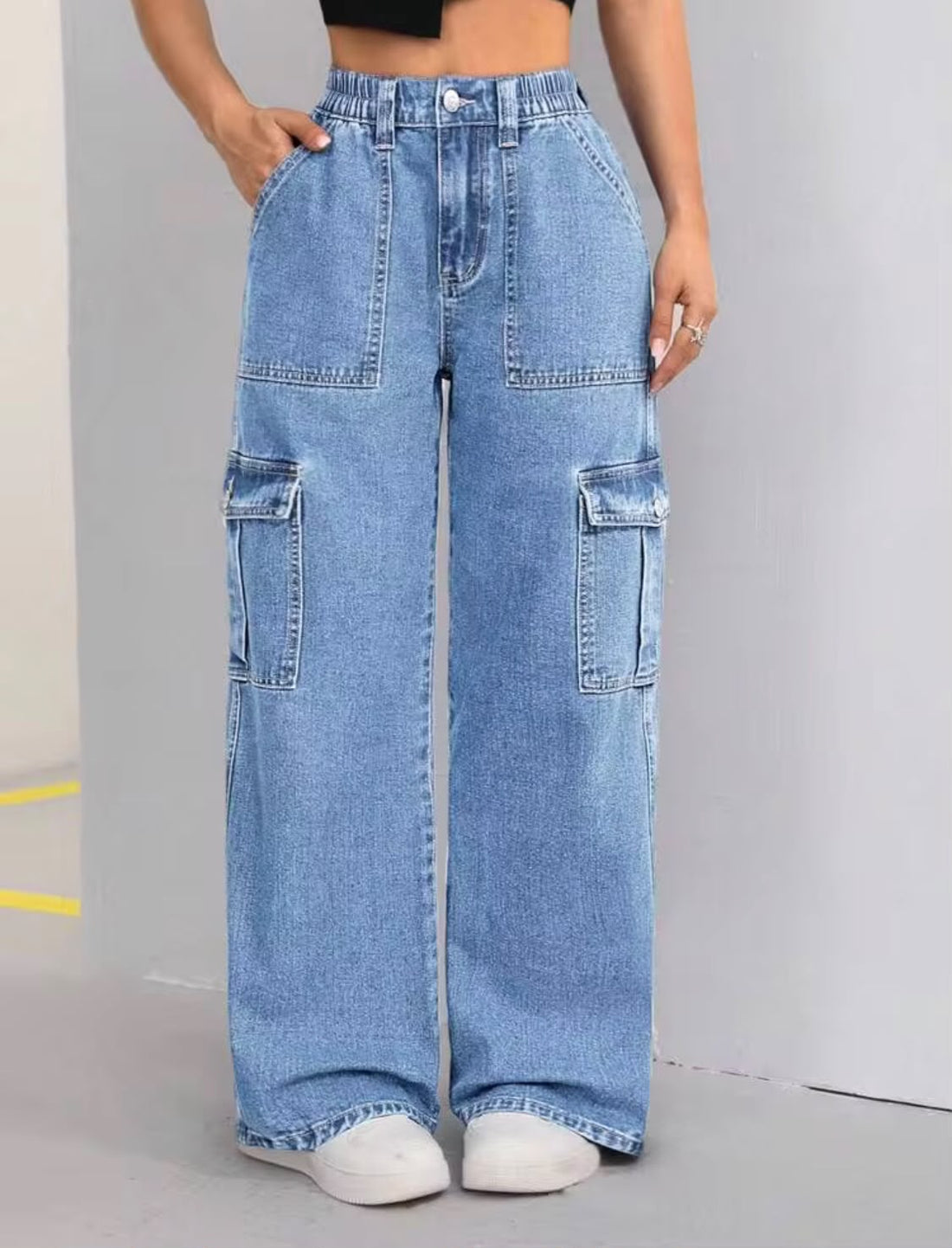 "Charisma" Multipocket Blue Cargo Pant