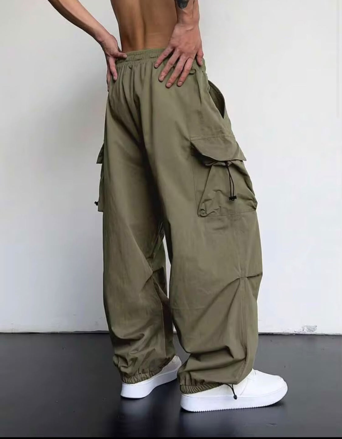 "Thierry" Multipocket Green Cargo Pant