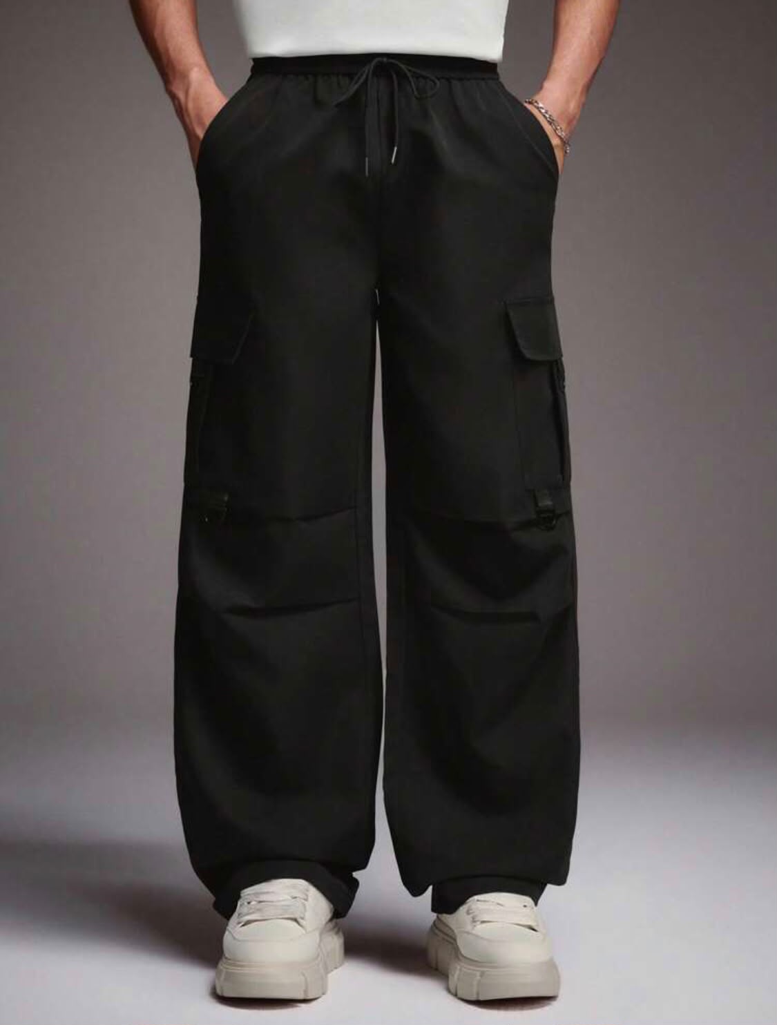 "Marc" Multipocket Black Cargo Pant