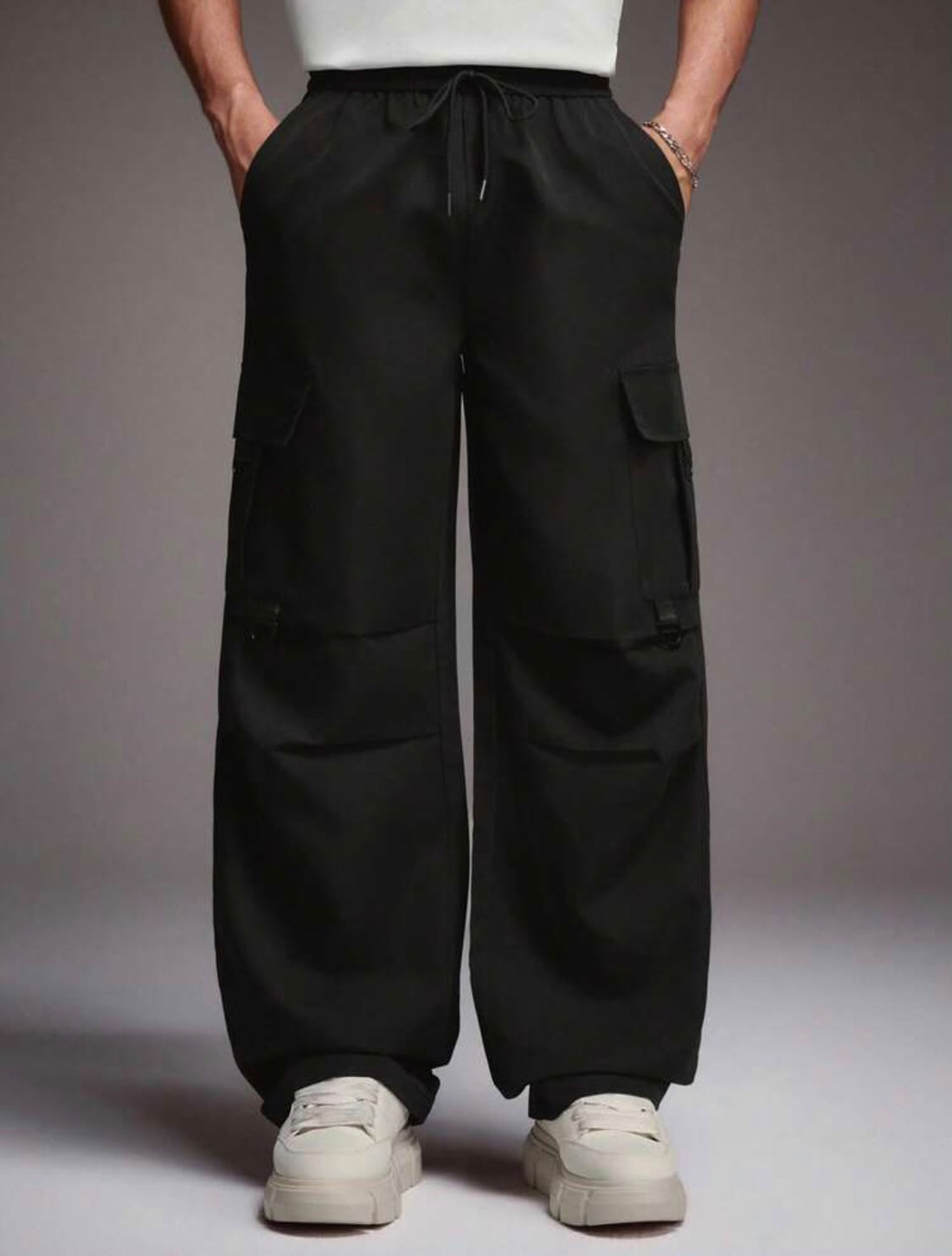"Marc" Multipocket Black Cargo Pant