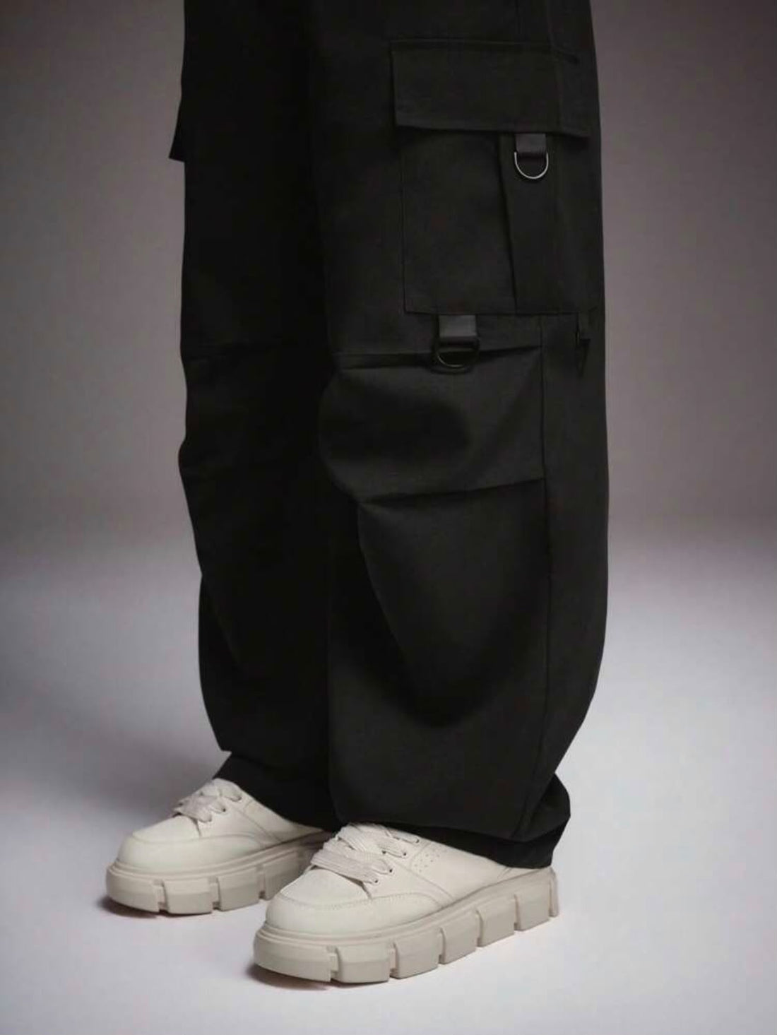 "Marc" Multipocket Black Cargo Pant