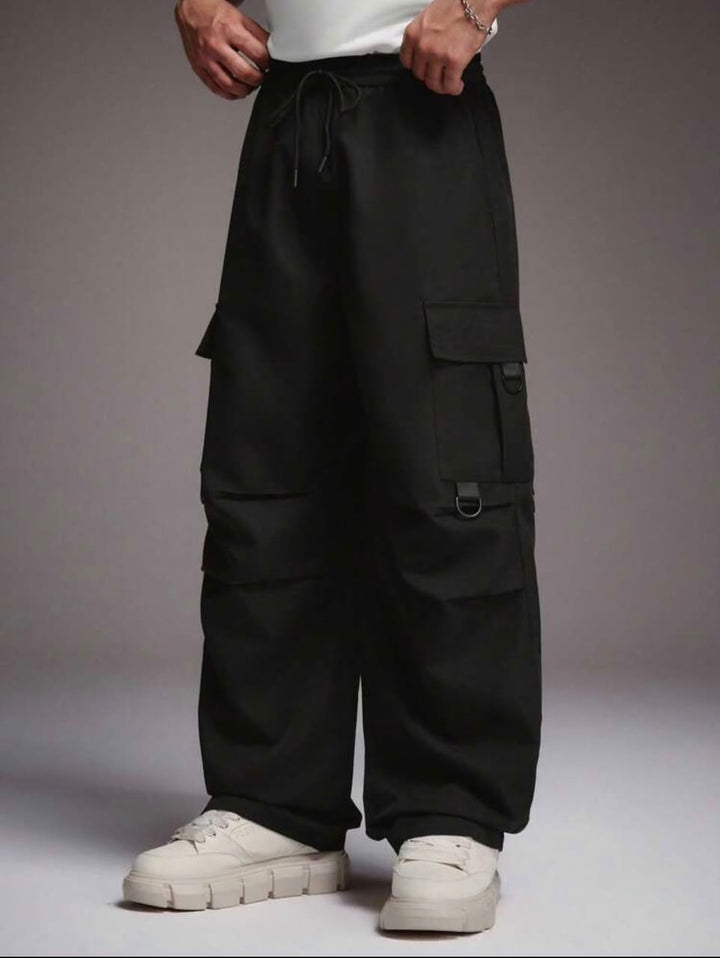 "Marc" Multipocket Black Cargo Pant