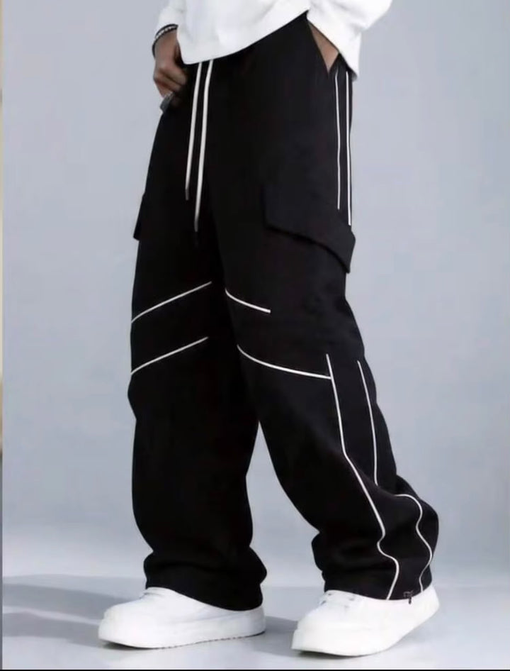 "Victor" Multipocket Black Cargo Pant