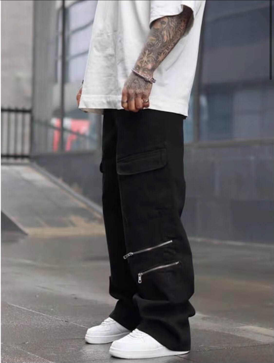 "Serge" Multipocket Black Cargo Pant