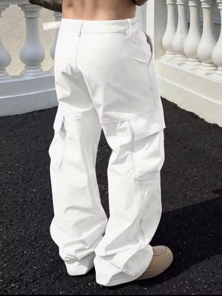 "Olivier" Multipocket White Cargo Pant