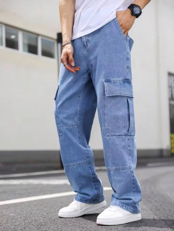 "Julien Multipocket Blue Cargo Pant