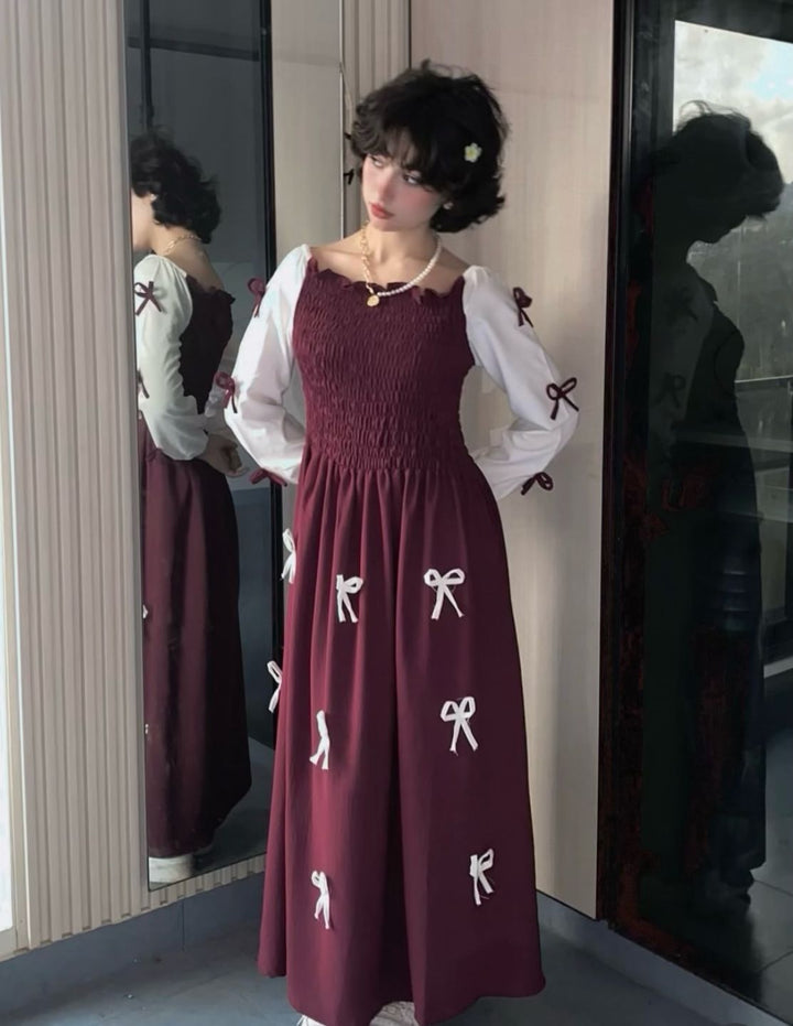 Smoki maxi-Maroon