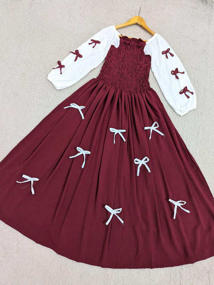 Smoki maxi-Maroon