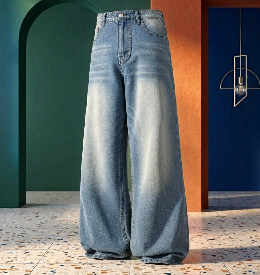 Light Blue Extra Blast Wide Leg High Waist Jean
