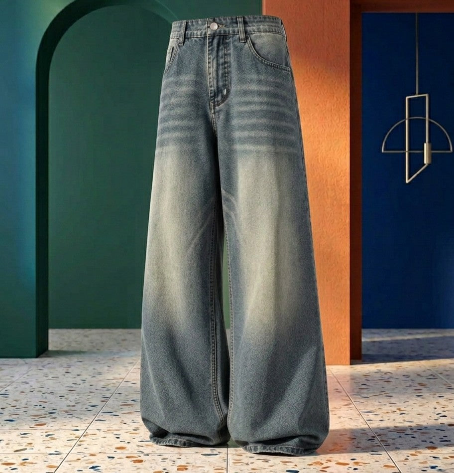 Greenish Extra Blast Wide Leg High Waist Jean