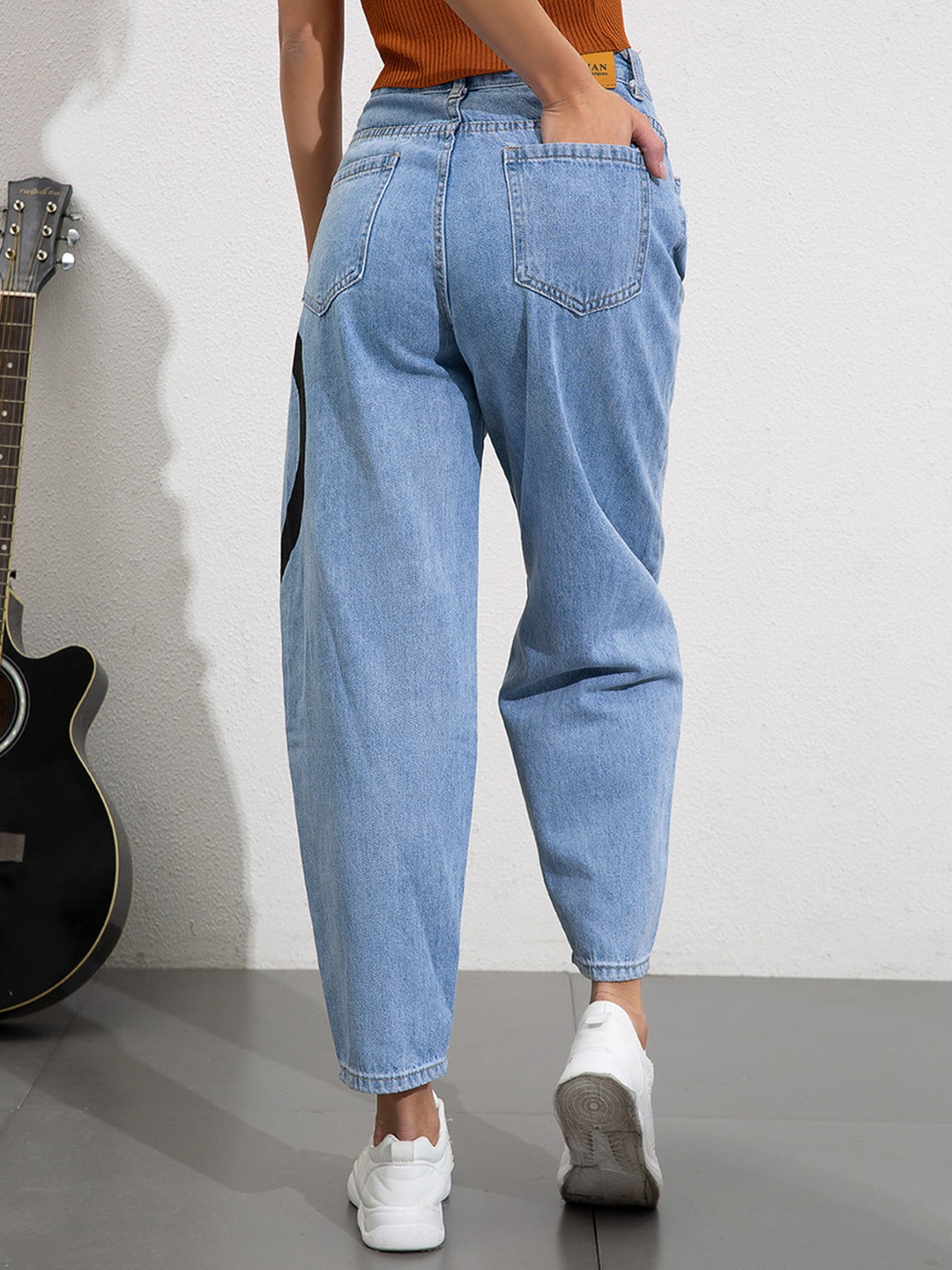 *Best Seller*Black Heart Printed Wide Leg High Waist Jeans