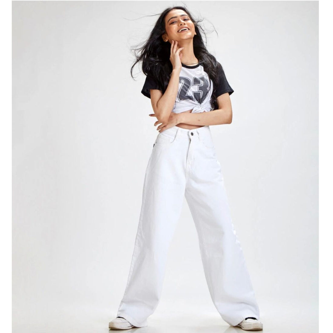 *Best Seller* Retro Wide Leg White High Waist Jeans