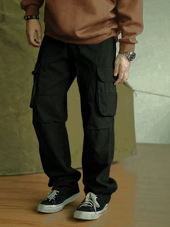 "Jordan" Multipocket Black Cargo Pant
