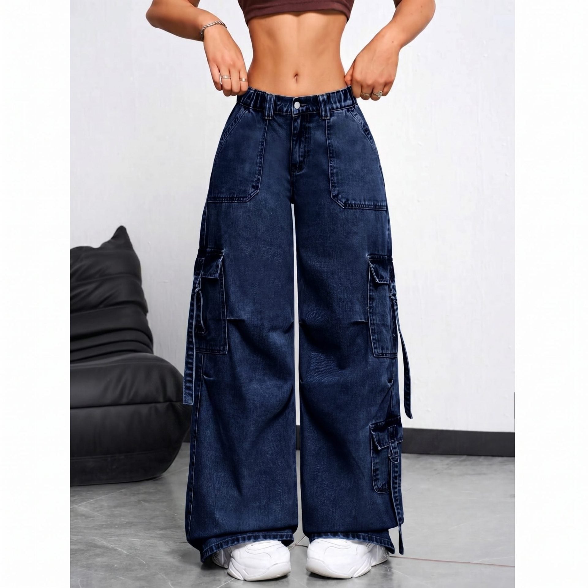 "Redfined" MultiPocket Blue Cargo Pant