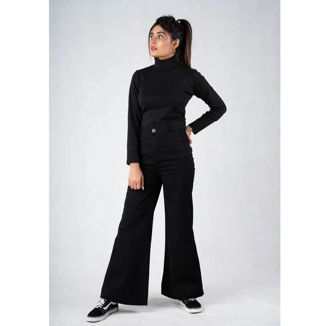 *New Arrival* Wide Leg Black  High Waist Jeans