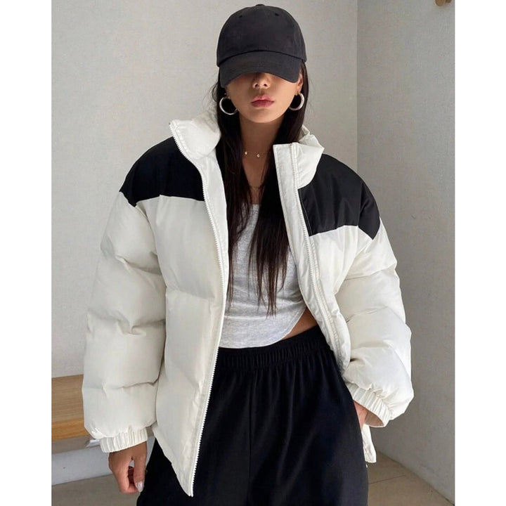 "Showy" White Puffer Jacket