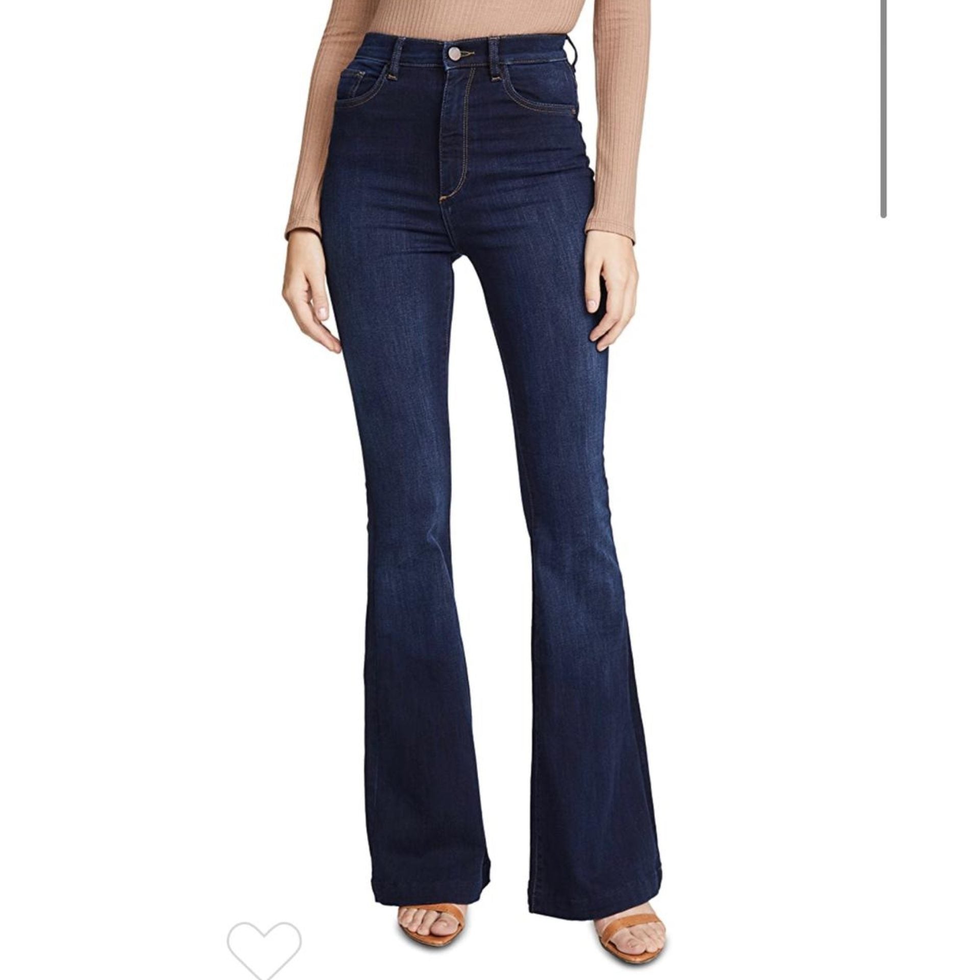 Dark Blue Blast Bell Bottom High Waist Jeans