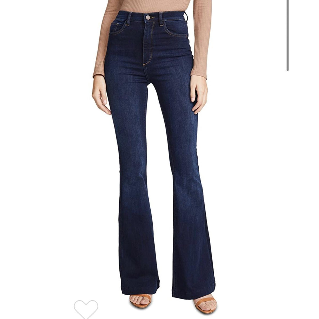 Dark Blue Blast Bell Bottom High Waist Jeans