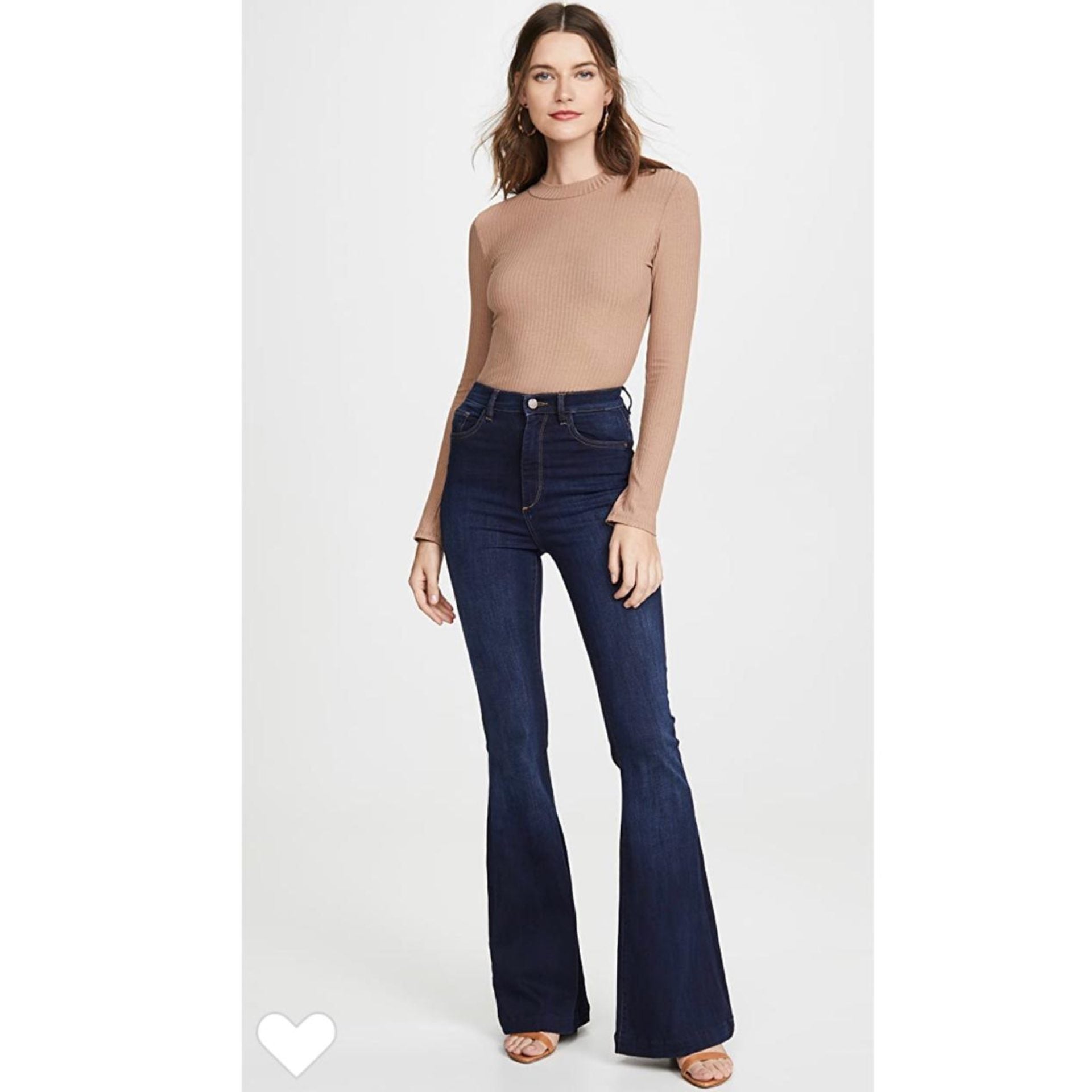 Dark Blue Blast Bell Bottom High Waist Jeans