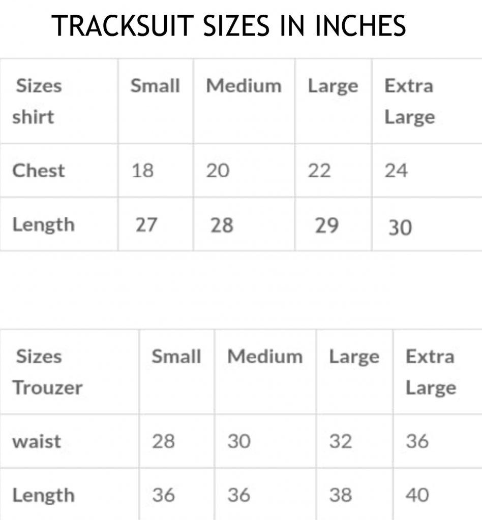 jax joggers size chart