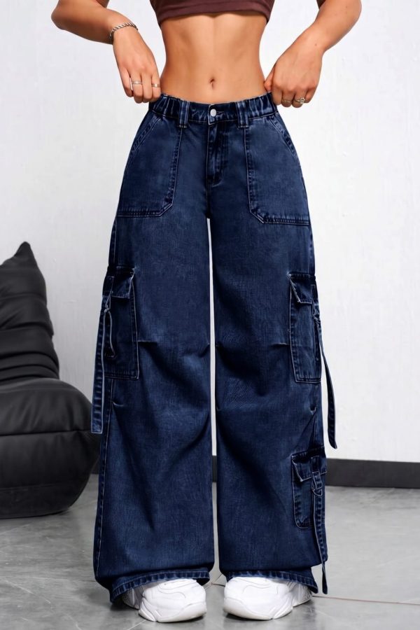 "Redfined" MultiPocket Blue Cargo Pant