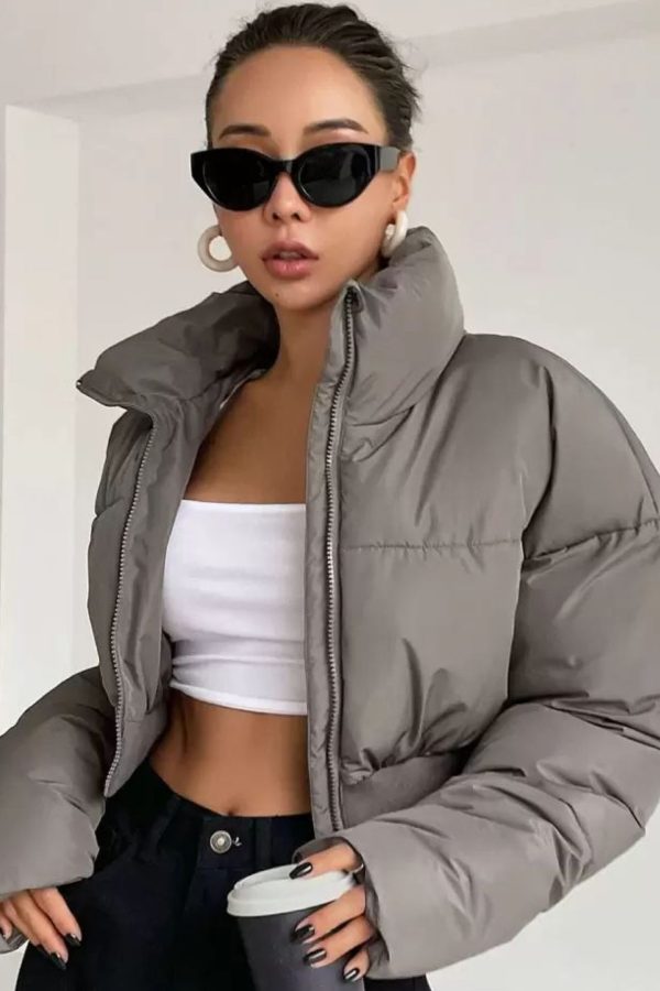 "Head-turner" Grey Puffer Jacket