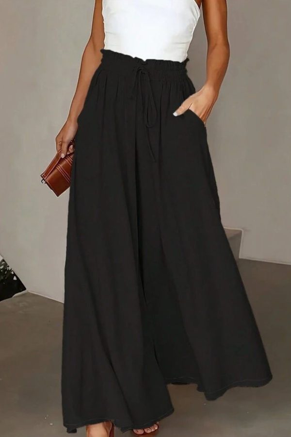 "Methodology" Wide Leg Polyster Pant