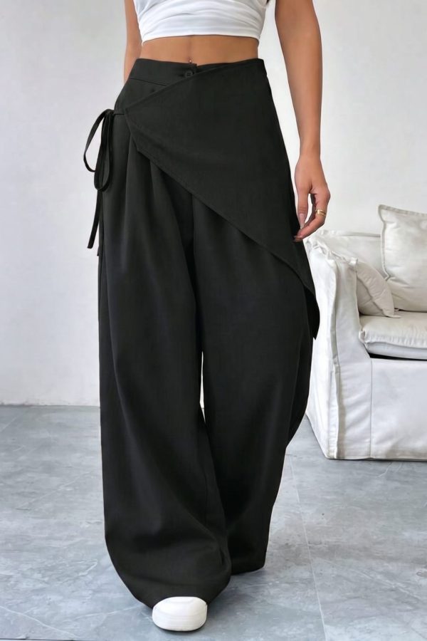 "Lovera" Black Lace-Up Pant (Best Seller)